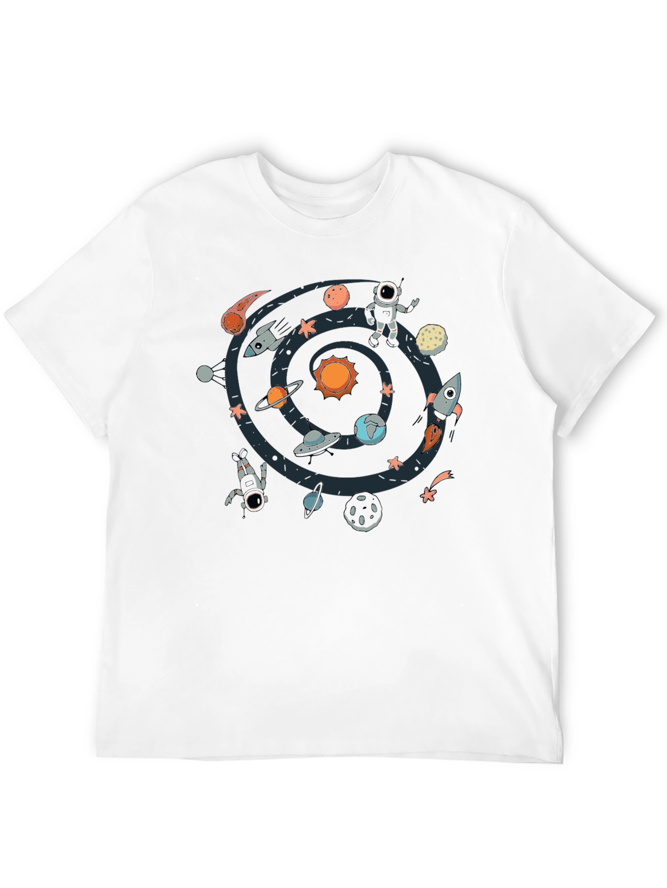 Space Galaxy T-Shirt - Celestial Design Black Tee