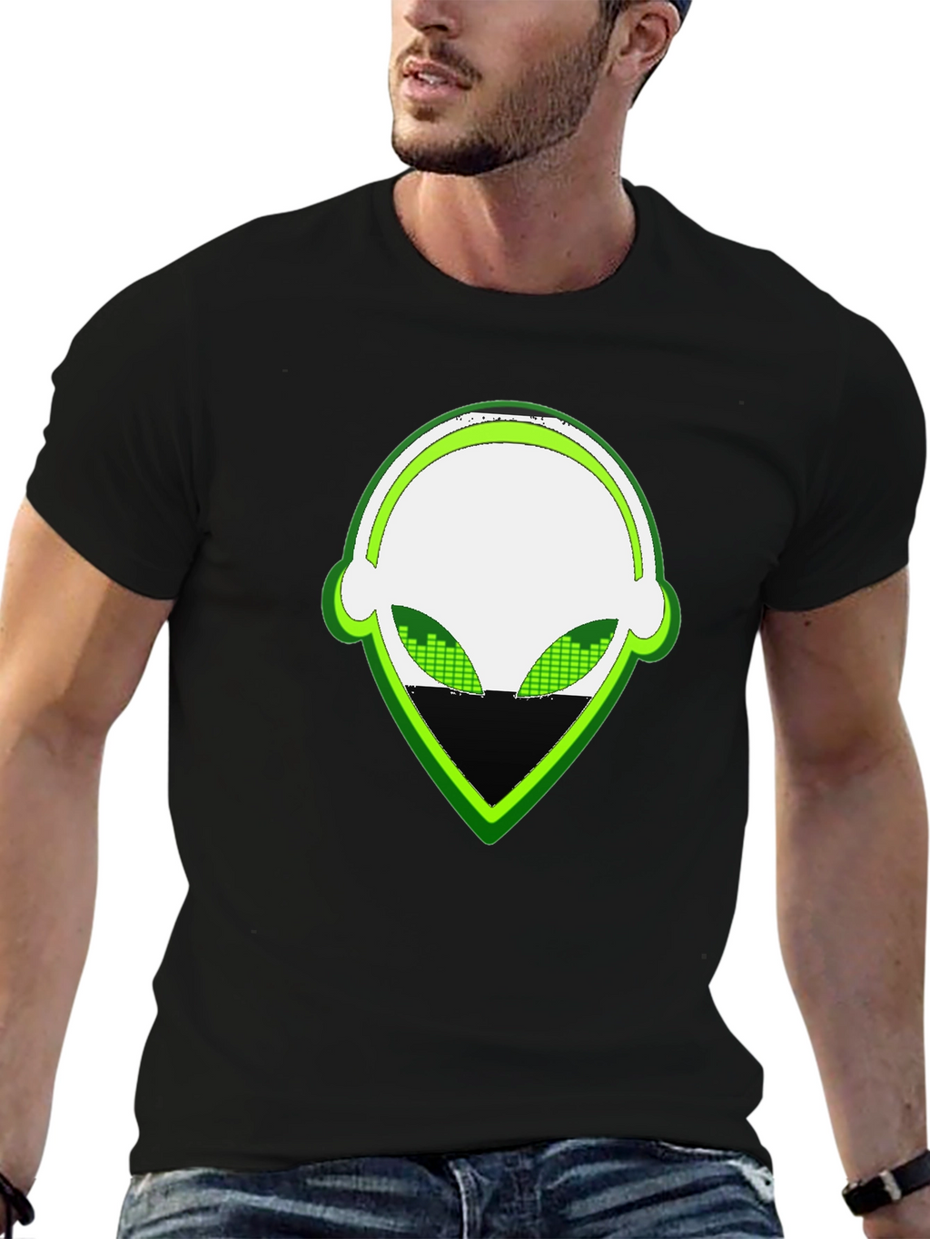 Alien DJ Graphic Tee - Black