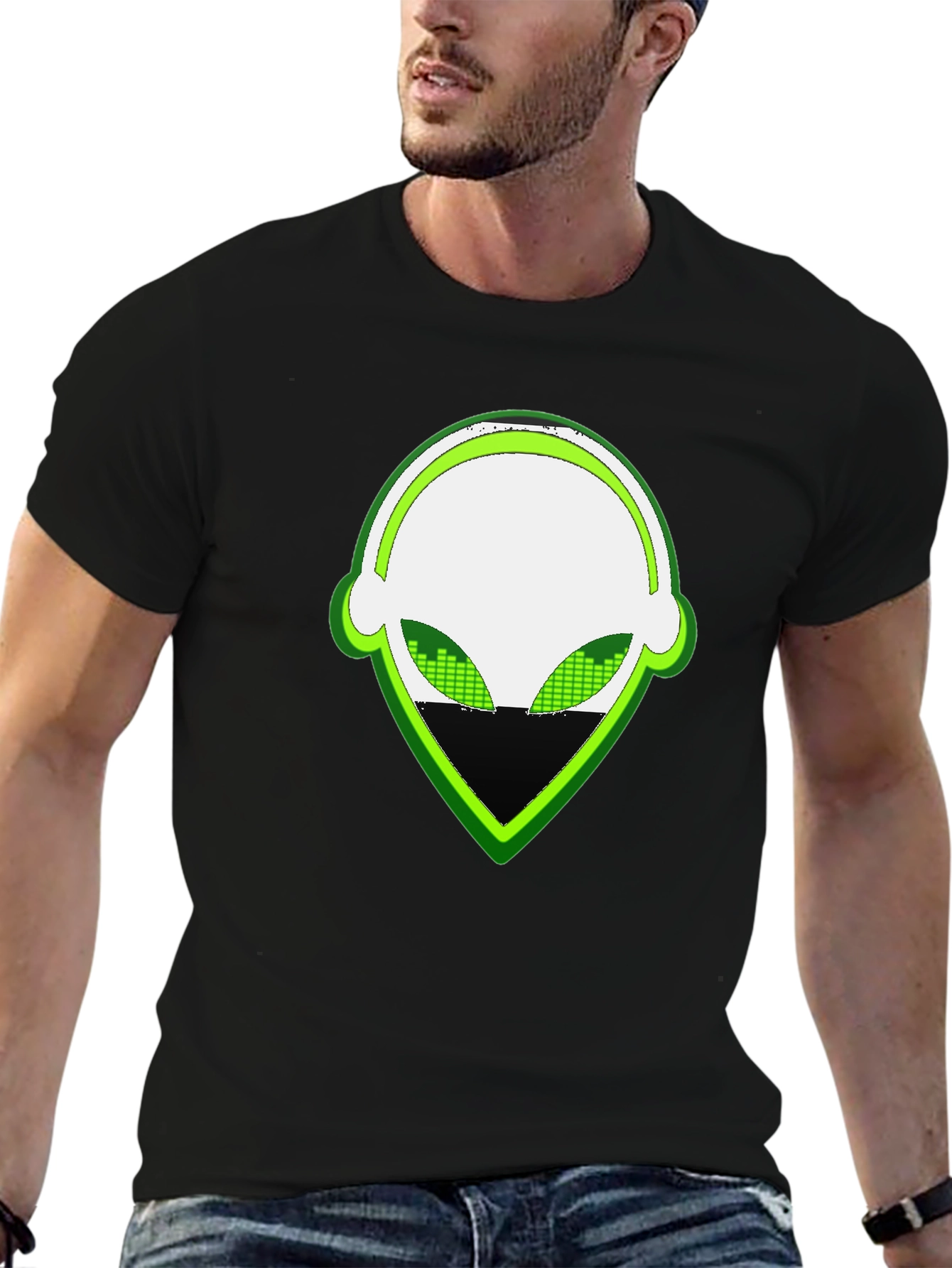 Alien DJ Graphic Tee - Black