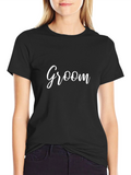 Groom Crew Neck T-Shirt - Black