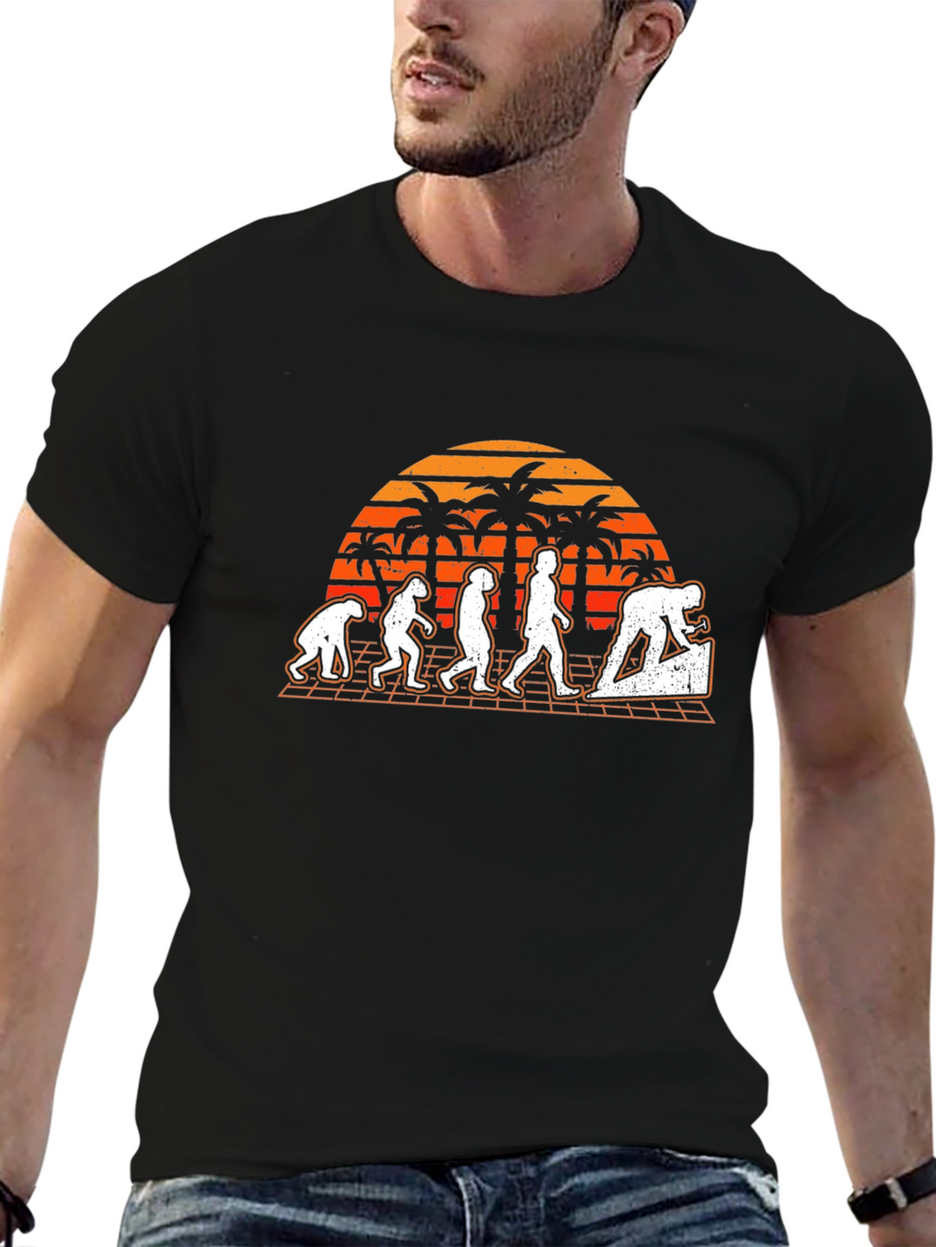 Retro Bricklayer Evolution T-Shirt