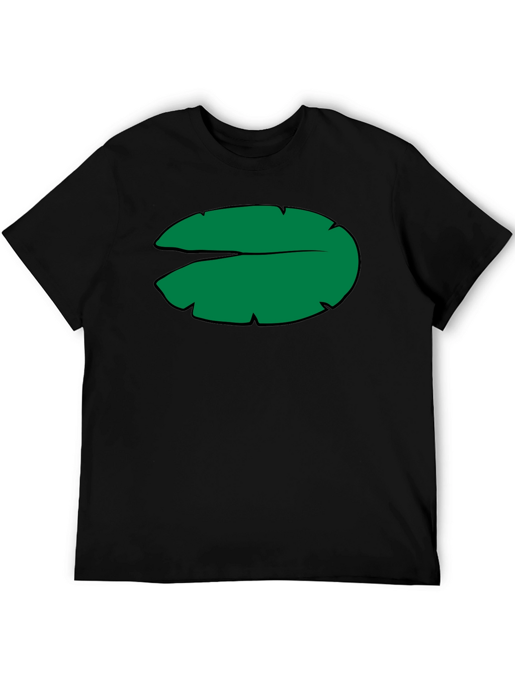 Lily Pad Black T-Shirt - Nature Inspired Graphic Tee