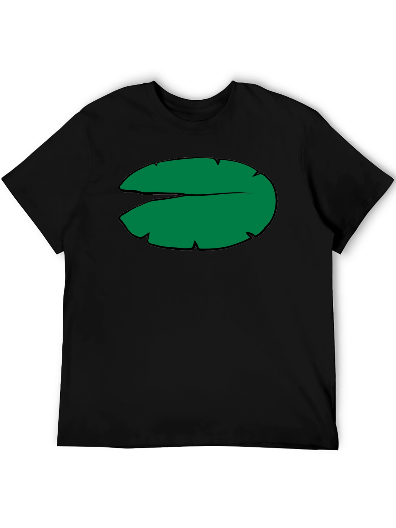 Lily Pad Black T-Shirt - Nature Inspired Graphic Tee