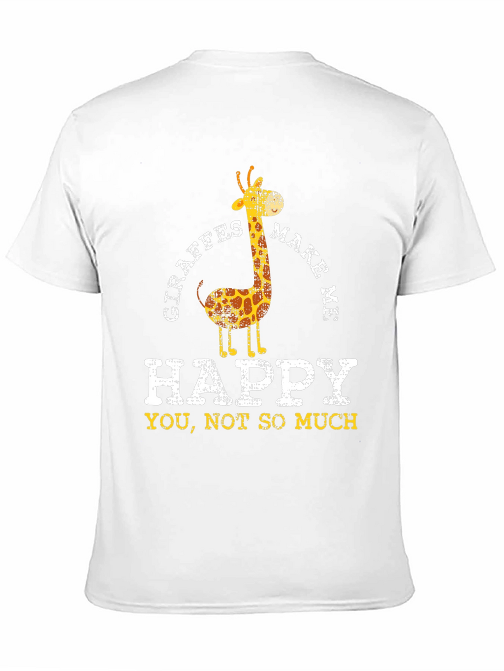 Giraffe Make Me Happy Funny Graphic T-Shirt