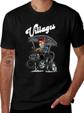 Villages Thing Cartoon Golf Cart Black T-Shirt