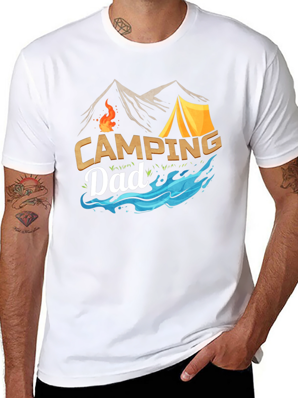 Camping Dad Graphic Tee - Outdoor Adventure Shirt