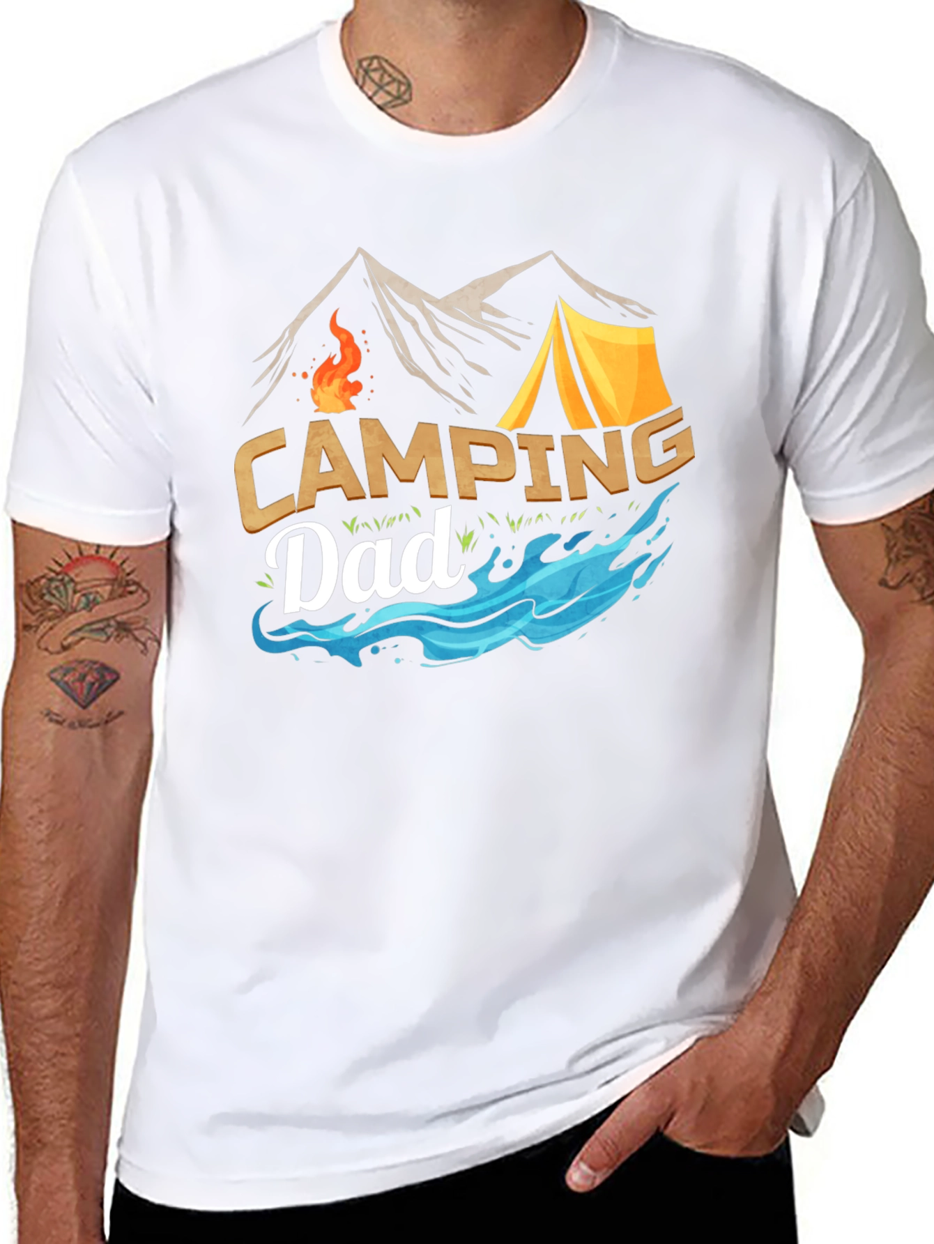 Camping Dad Graphic Tee - Outdoor Adventure Shirt