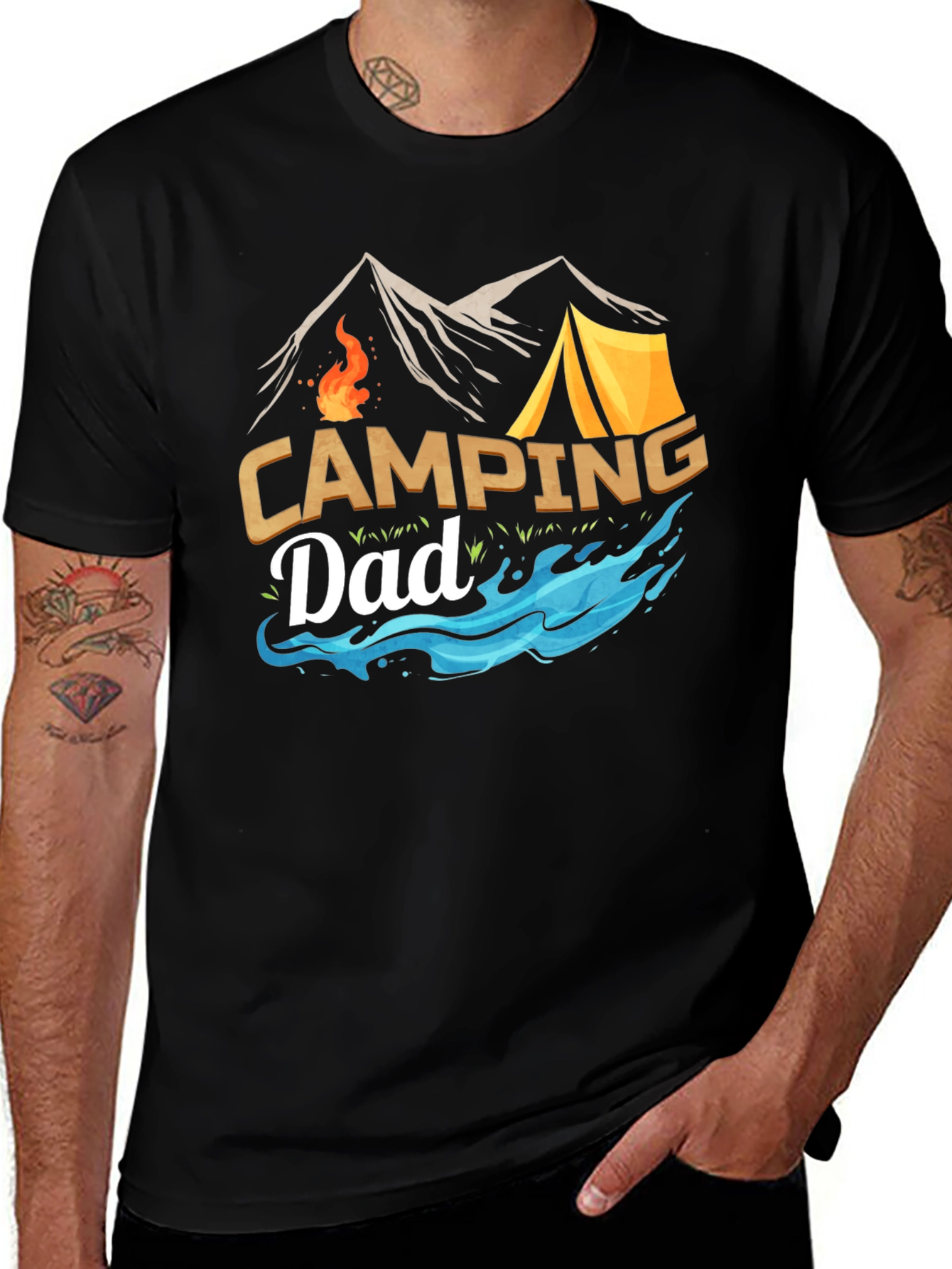 Camping Dad Graphic Tee - Outdoor Adventure Shirt