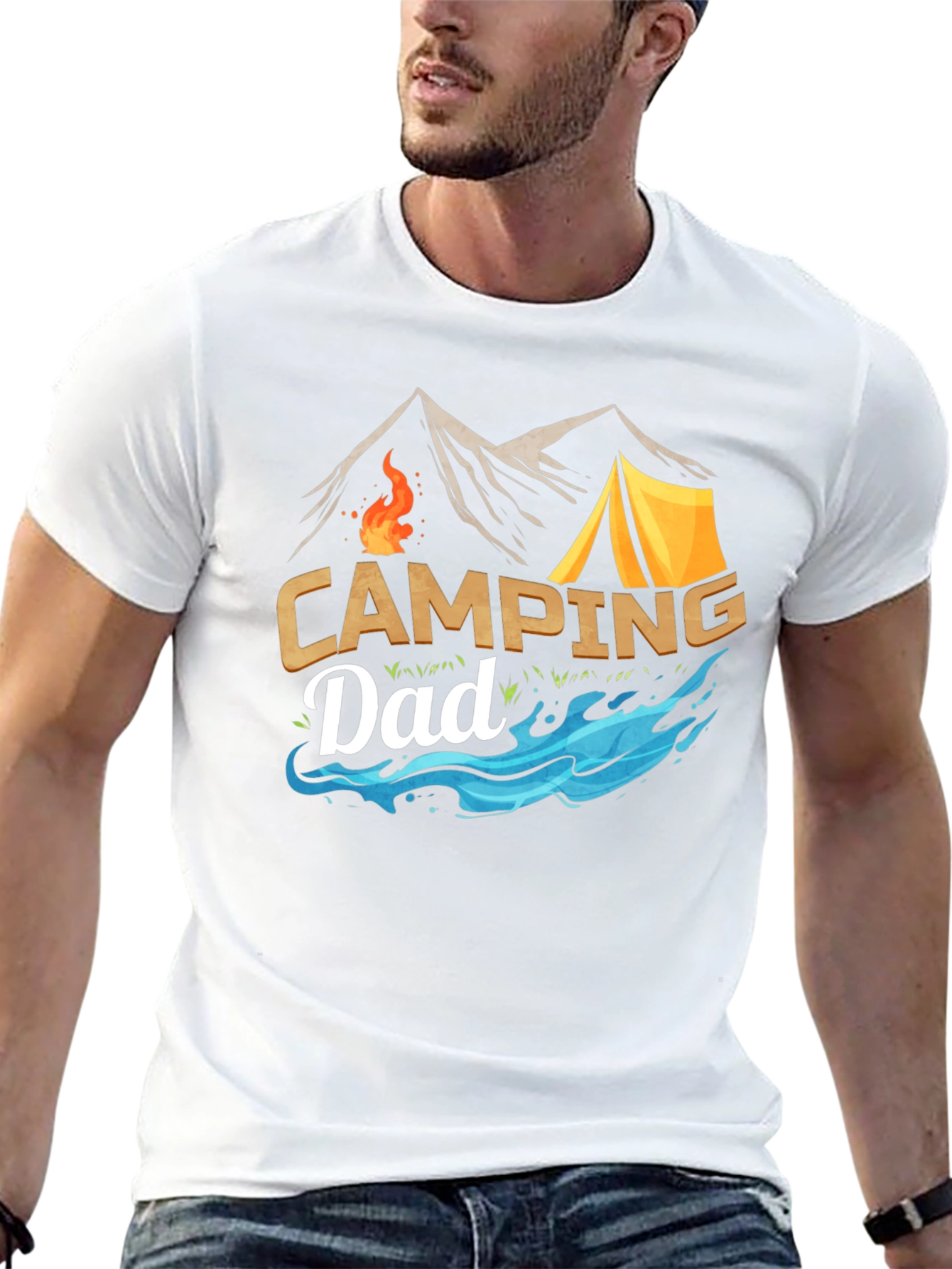 Camping Dad Graphic Tee - Outdoor Adventure Shirt