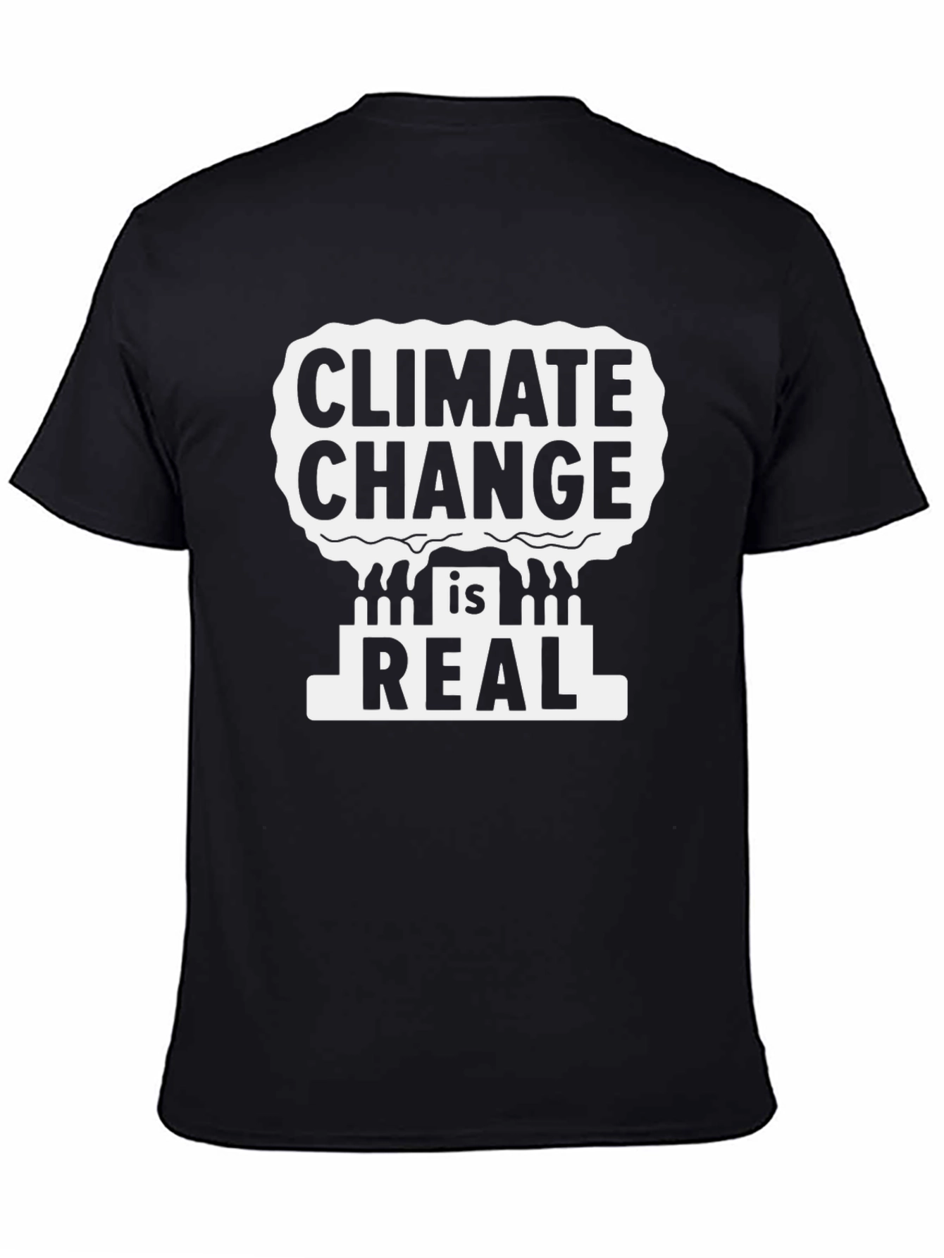 Climate Change is Real Black T-Shirt