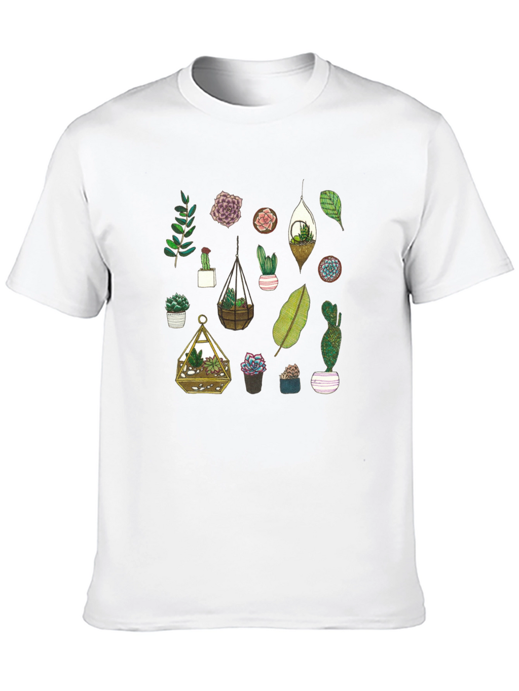 Succulent Plant Lover T-Shirt - Botanical Design