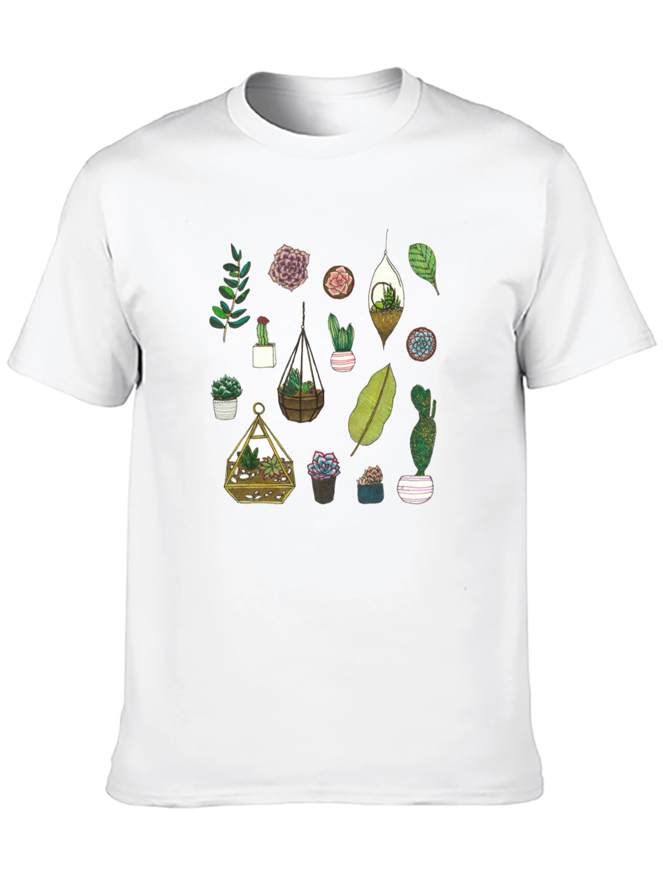 Succulent Plant Lover T-Shirt - Botanical Design