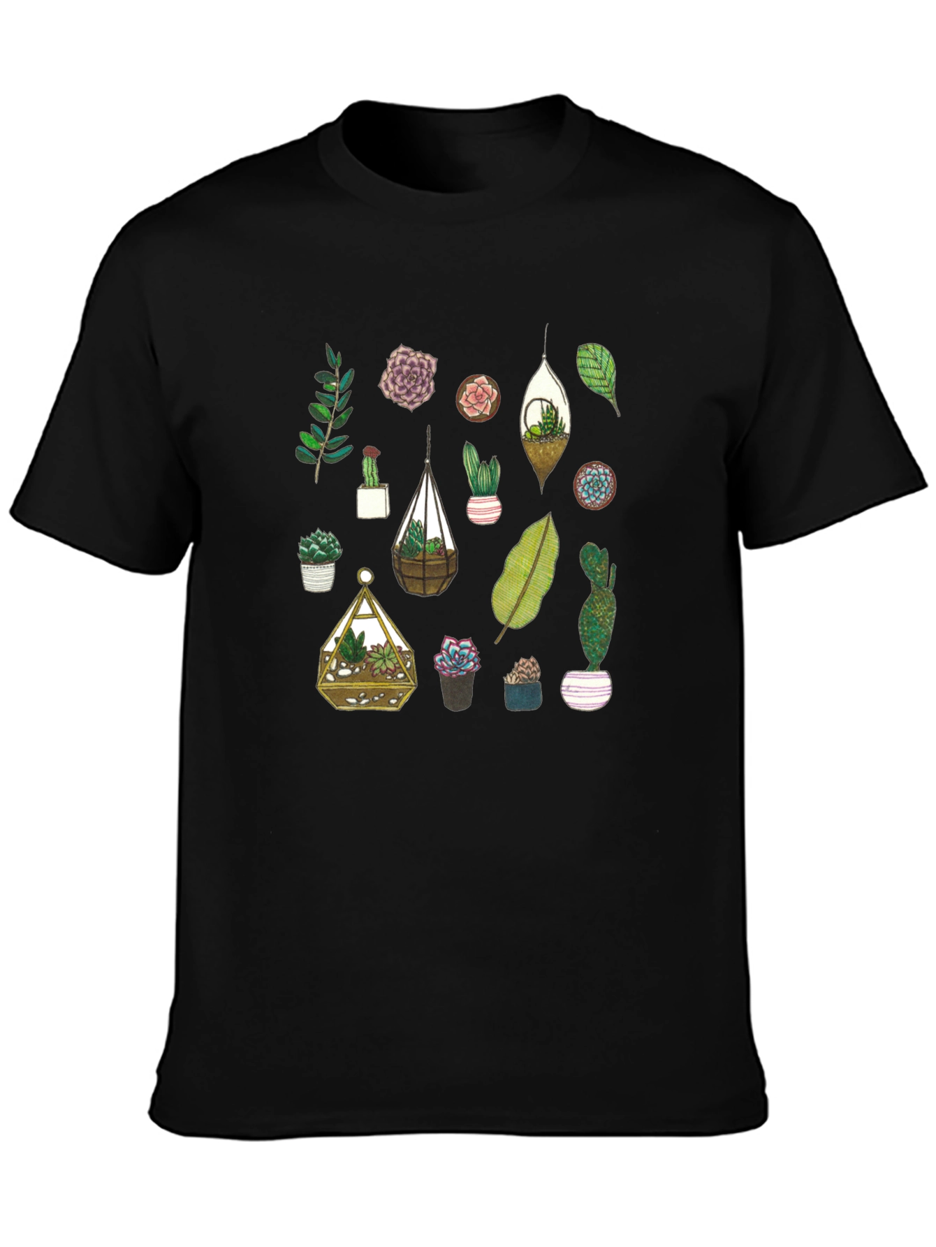 Succulent Plant Lover T-Shirt - Botanical Design
