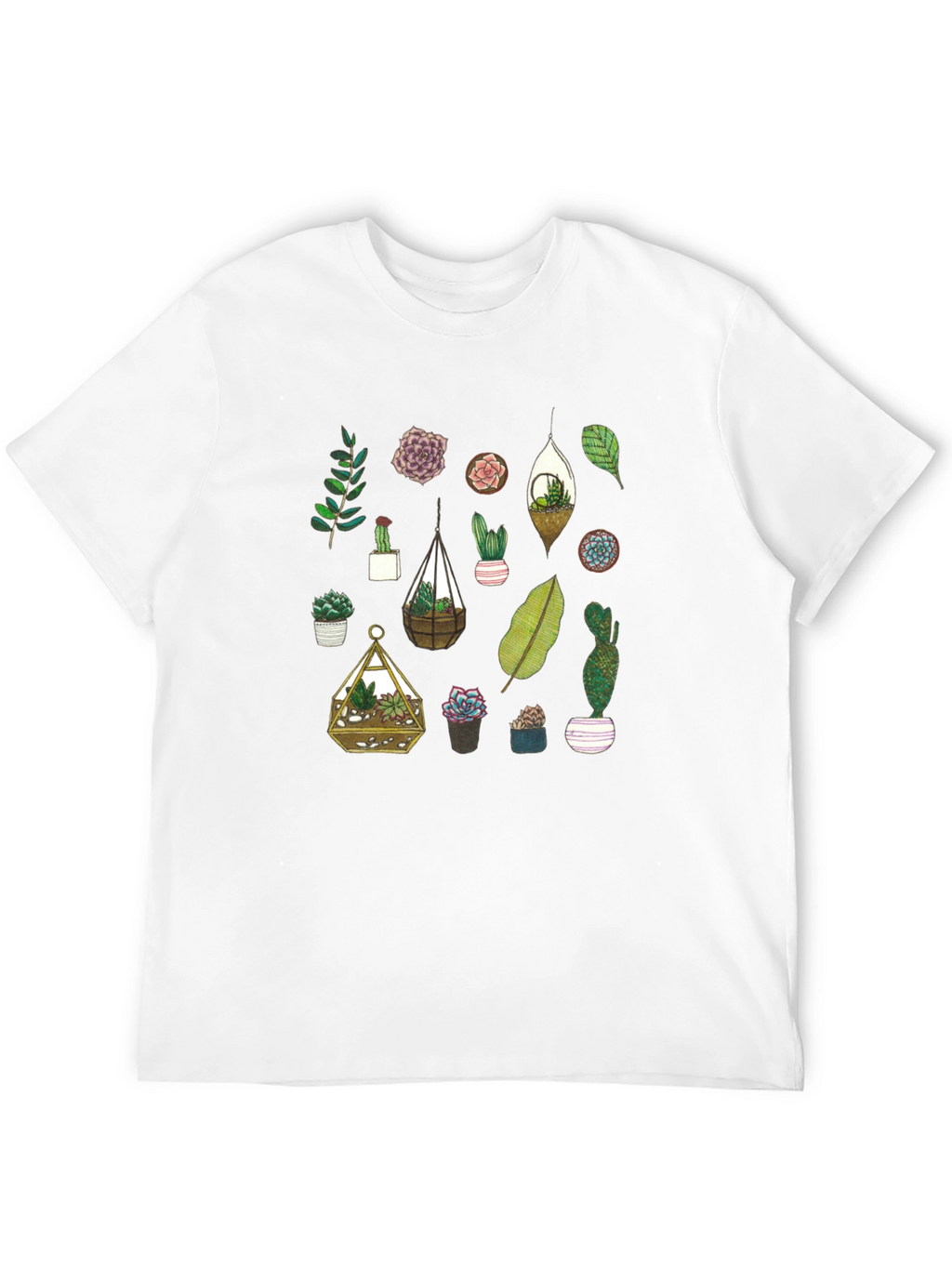 Succulent Plant Lover T-Shirt - Botanical Design