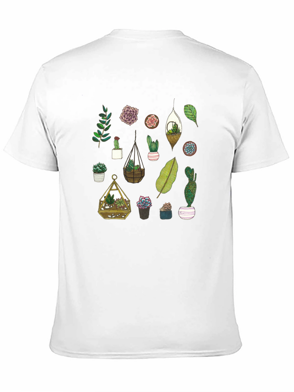 Succulent Plant Lover T-Shirt - Botanical Design