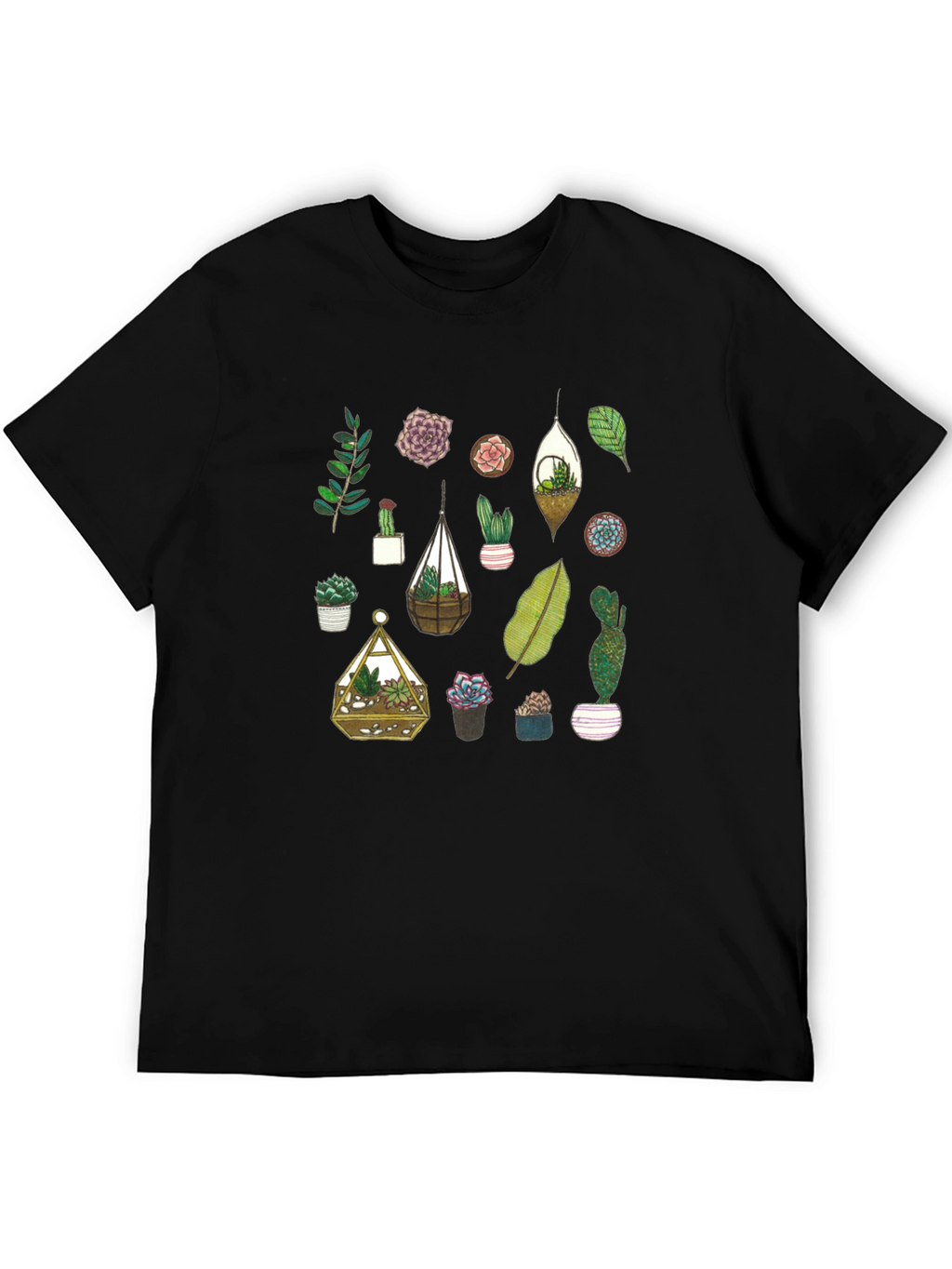 Succulent Plant Lover T-Shirt - Botanical Design