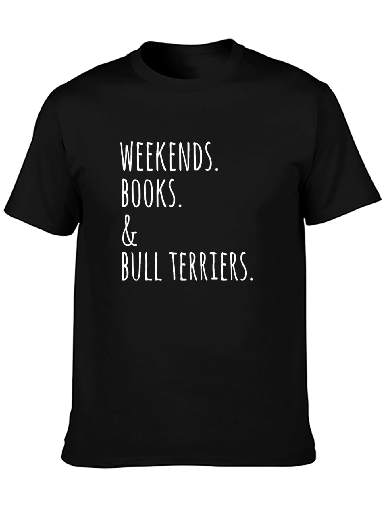 Weekends Books & Bull Terriers Graphic T-Shirt