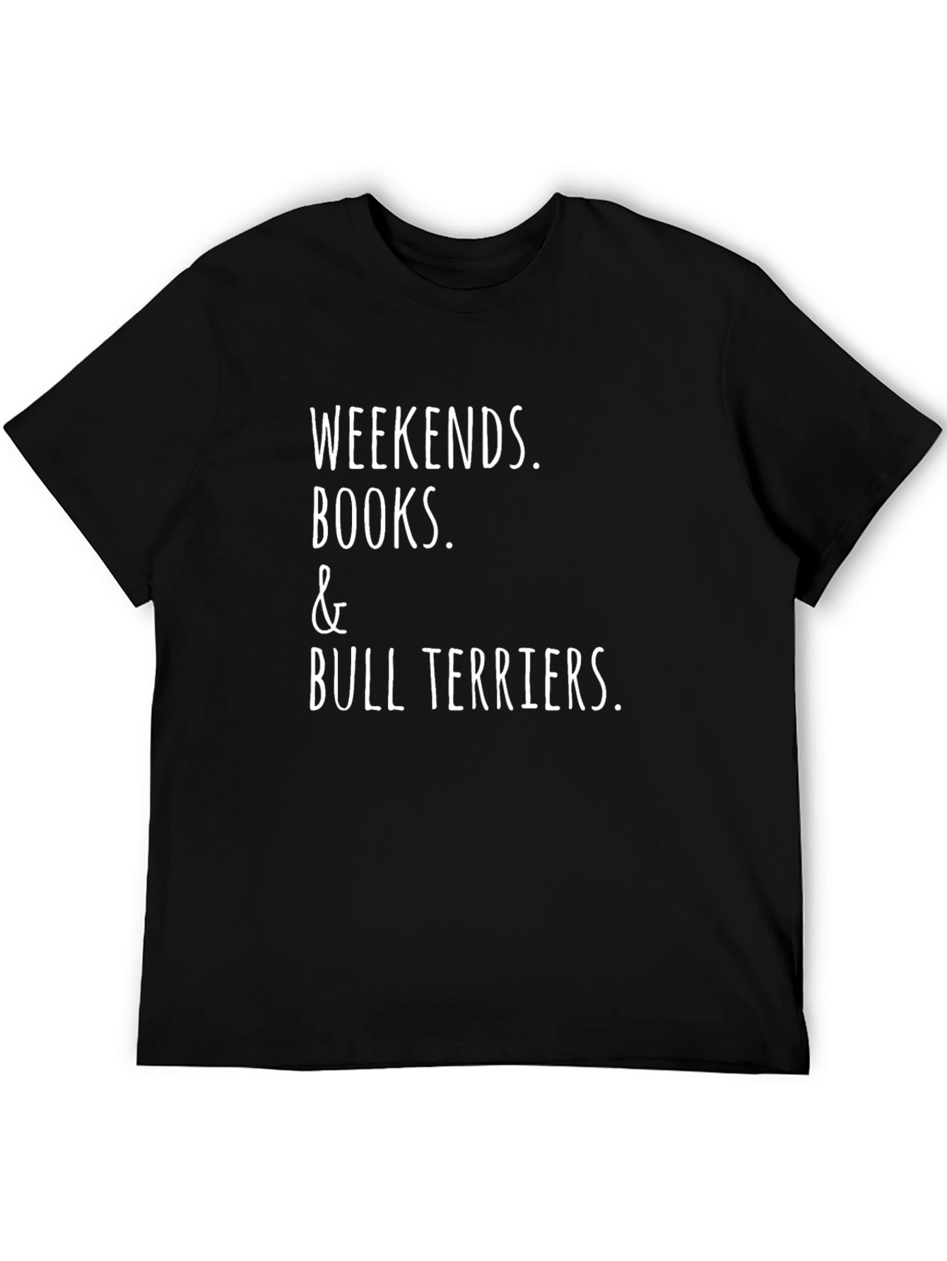 Weekends Books & Bull Terriers Graphic T-Shirt