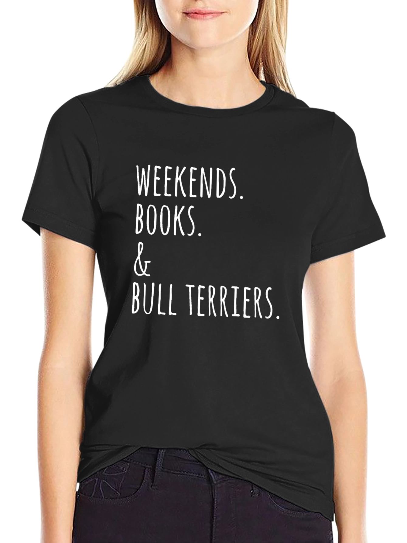 Weekends Books & Bull Terriers Graphic T-Shirt