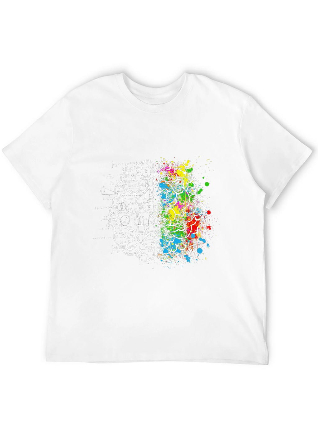 Creative Brain Graphic Tee - Artistic Design