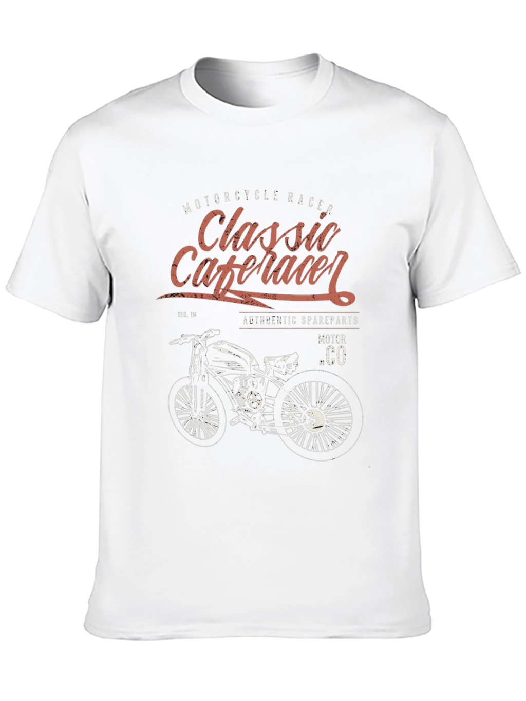 Classic Cafe Racer Motorcycle T-Shirt