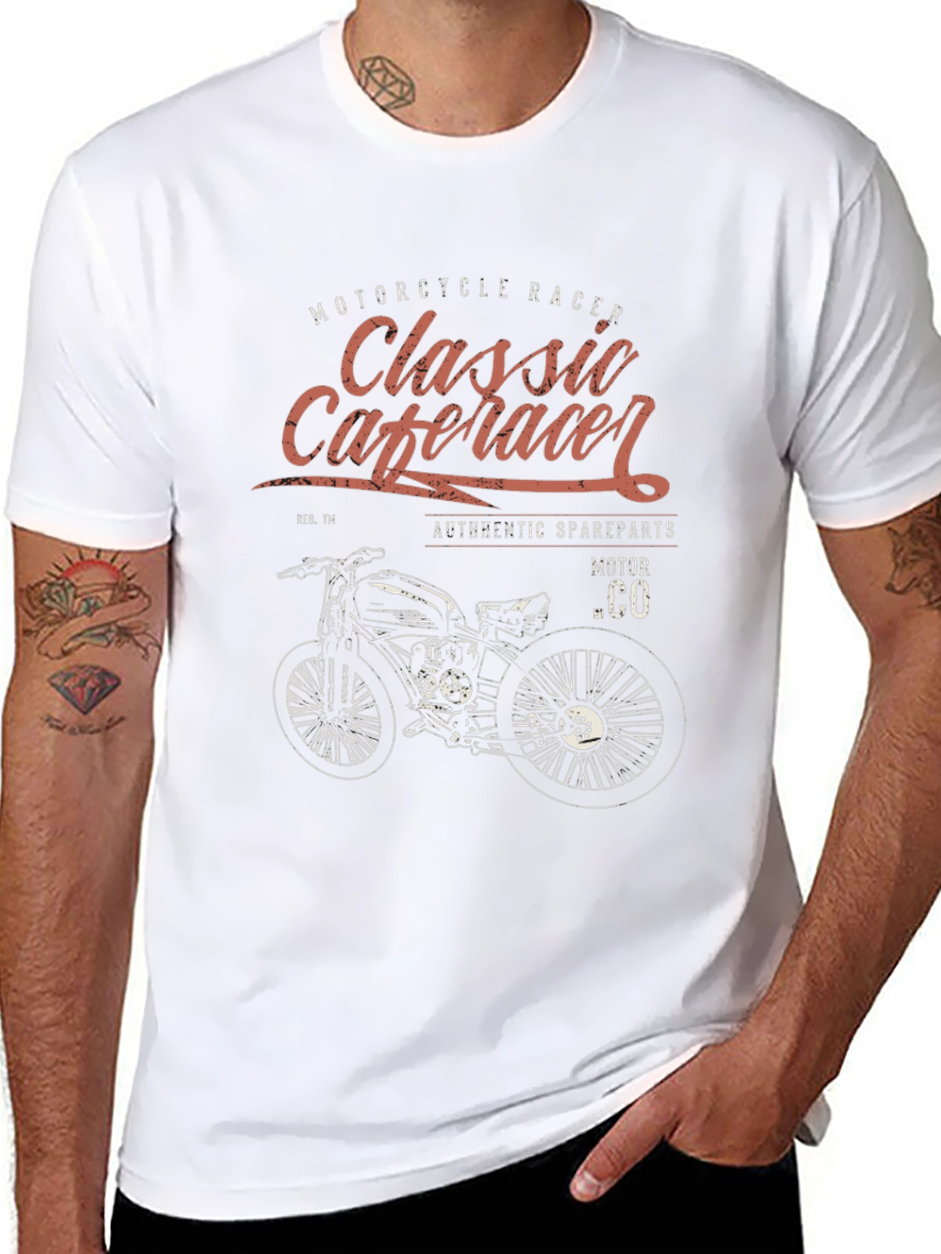 Classic Cafe Racer Motorcycle T-Shirt