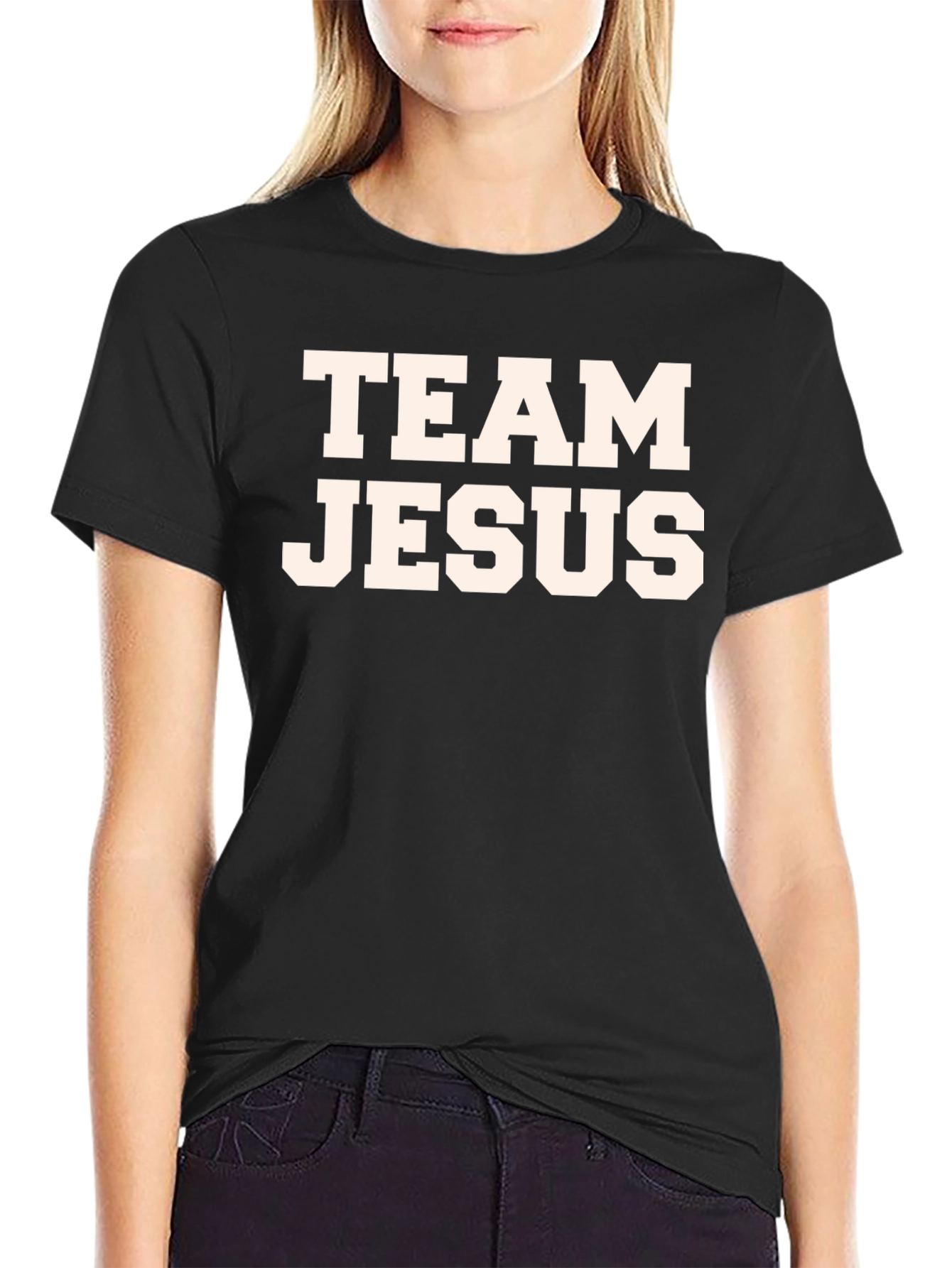Team Jesus Black T-Shirt - Faith Based Apparel
