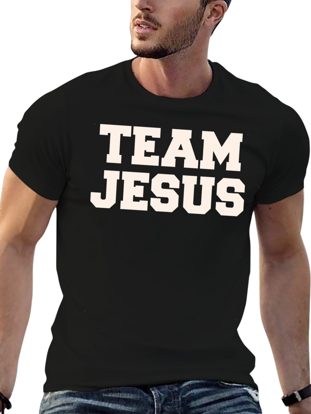 Team Jesus Black T-Shirt - Faith Based Apparel