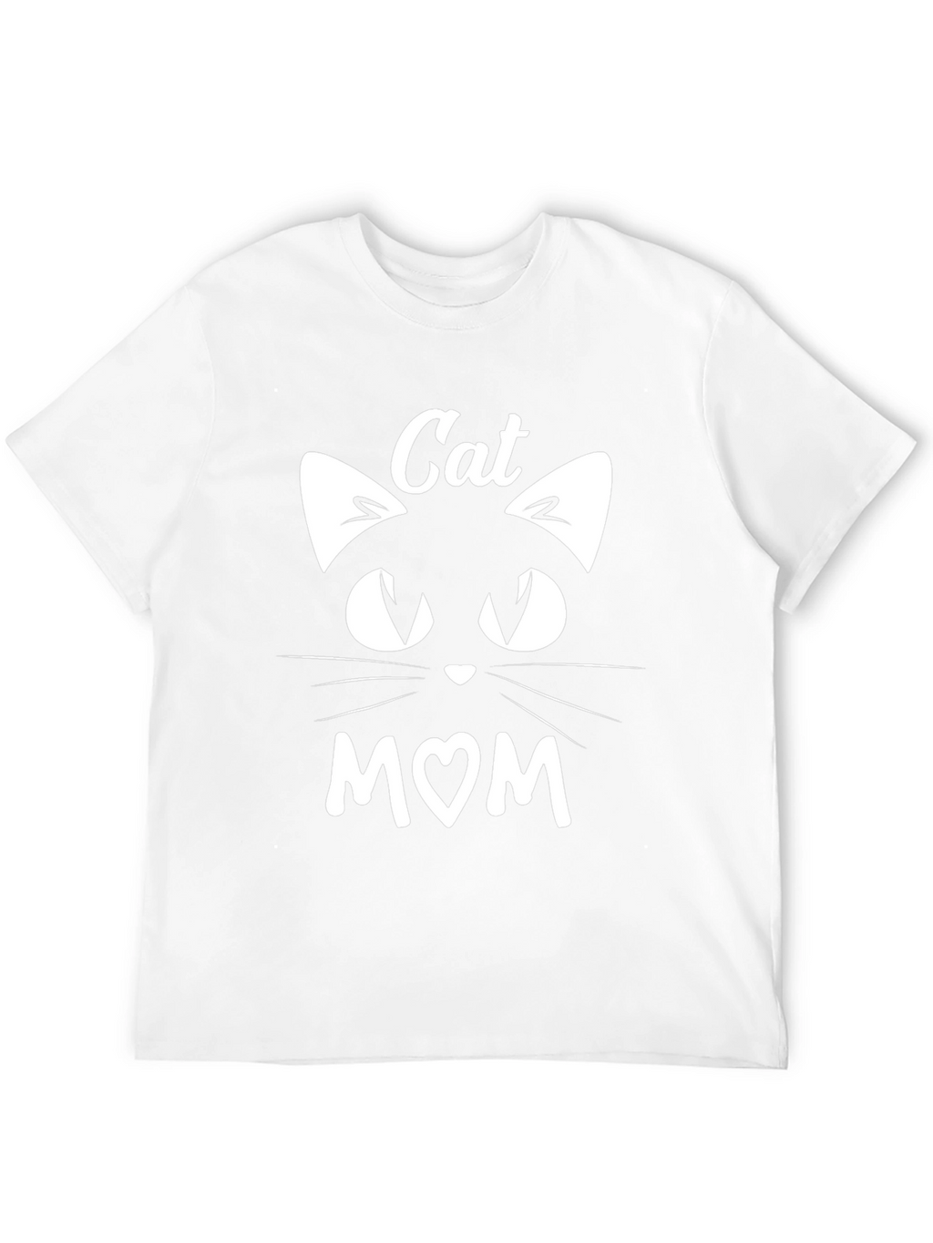 Cat Mom T-Shirt - Black Cotton Blend Tee