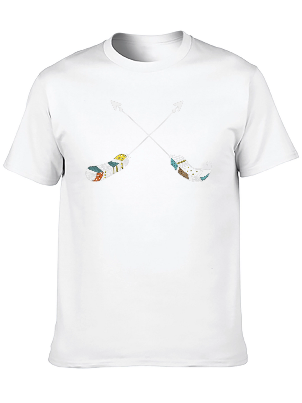 Arrow Feather Graphic Tee - Stylish Casual Wear