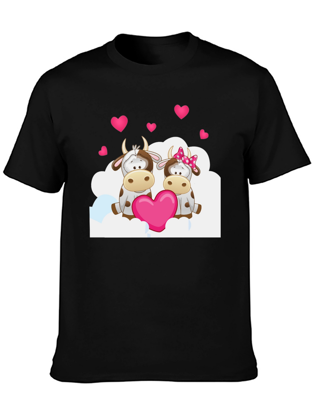 Cow Valentines Day Graphic T-Shirt