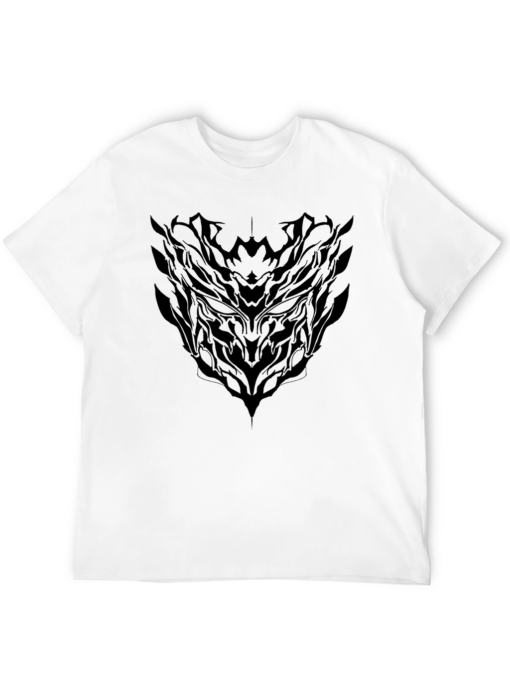Dark Abstract Graphic Print Mens Black T-Shirt
