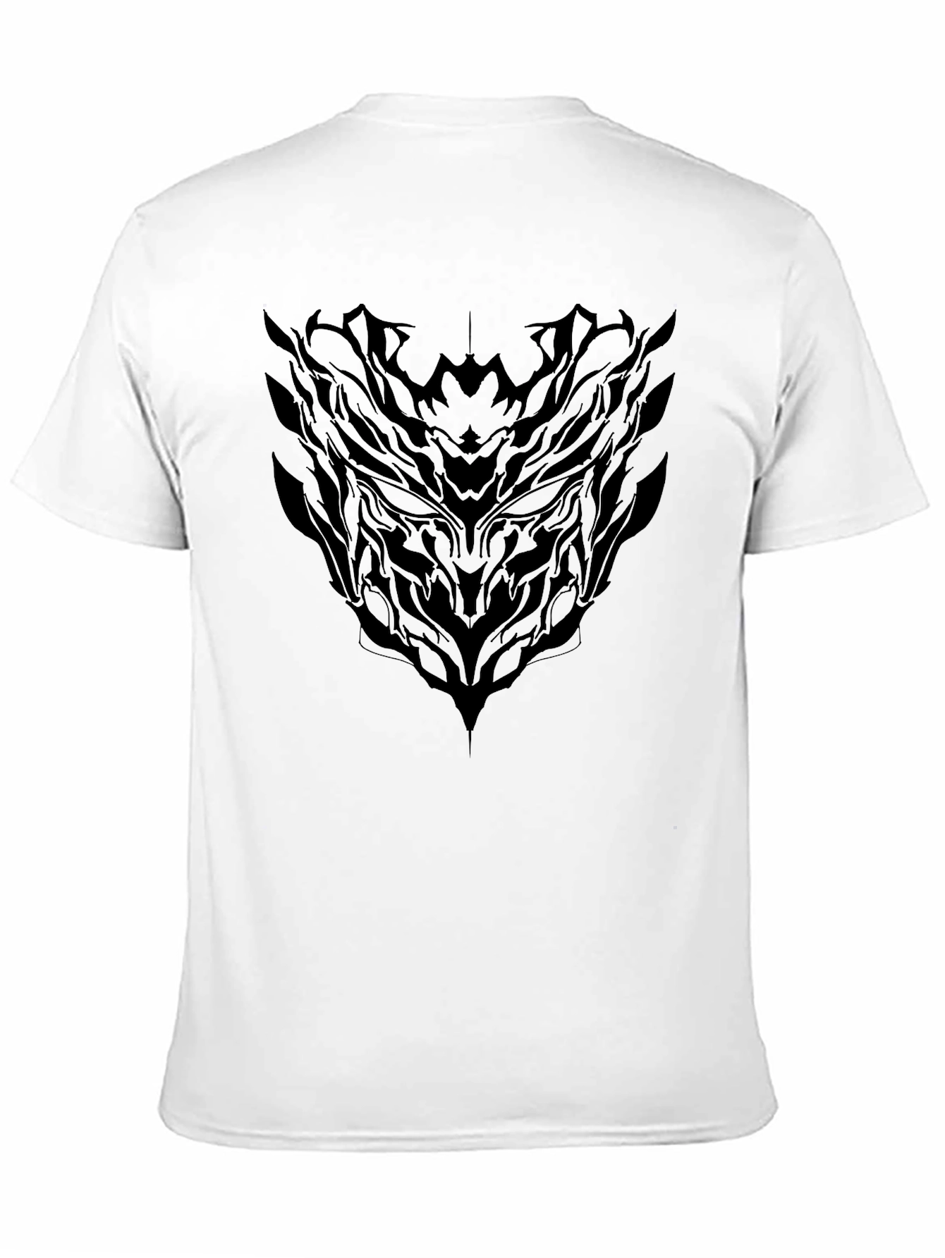 Dark Abstract Graphic Print Mens Black T-Shirt