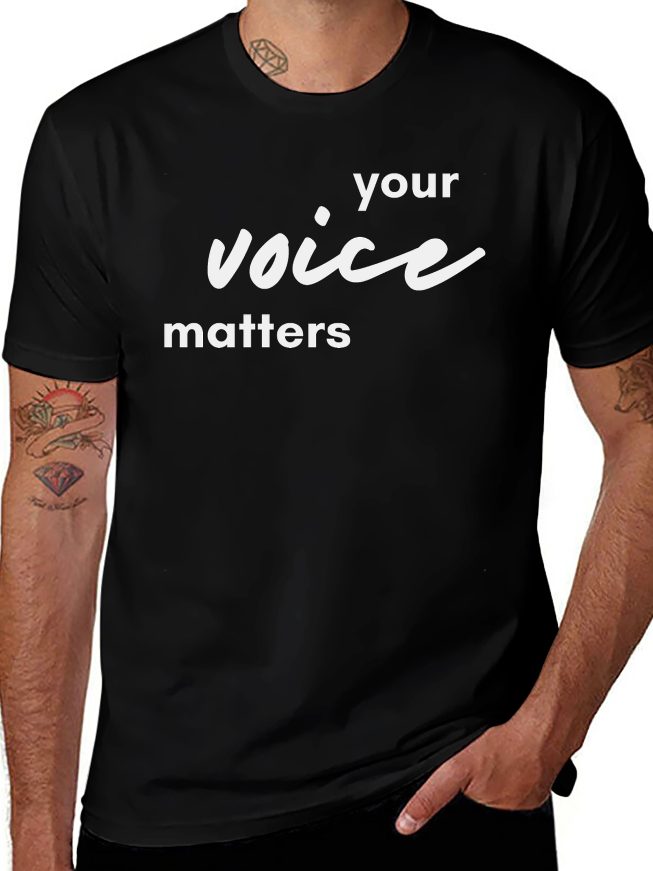 Your Voice Matters Black T-Shirt