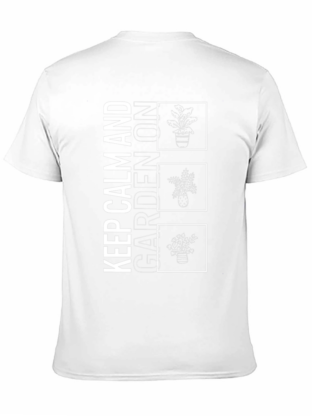 Keep Calm and Garden On Black Graphic Tee