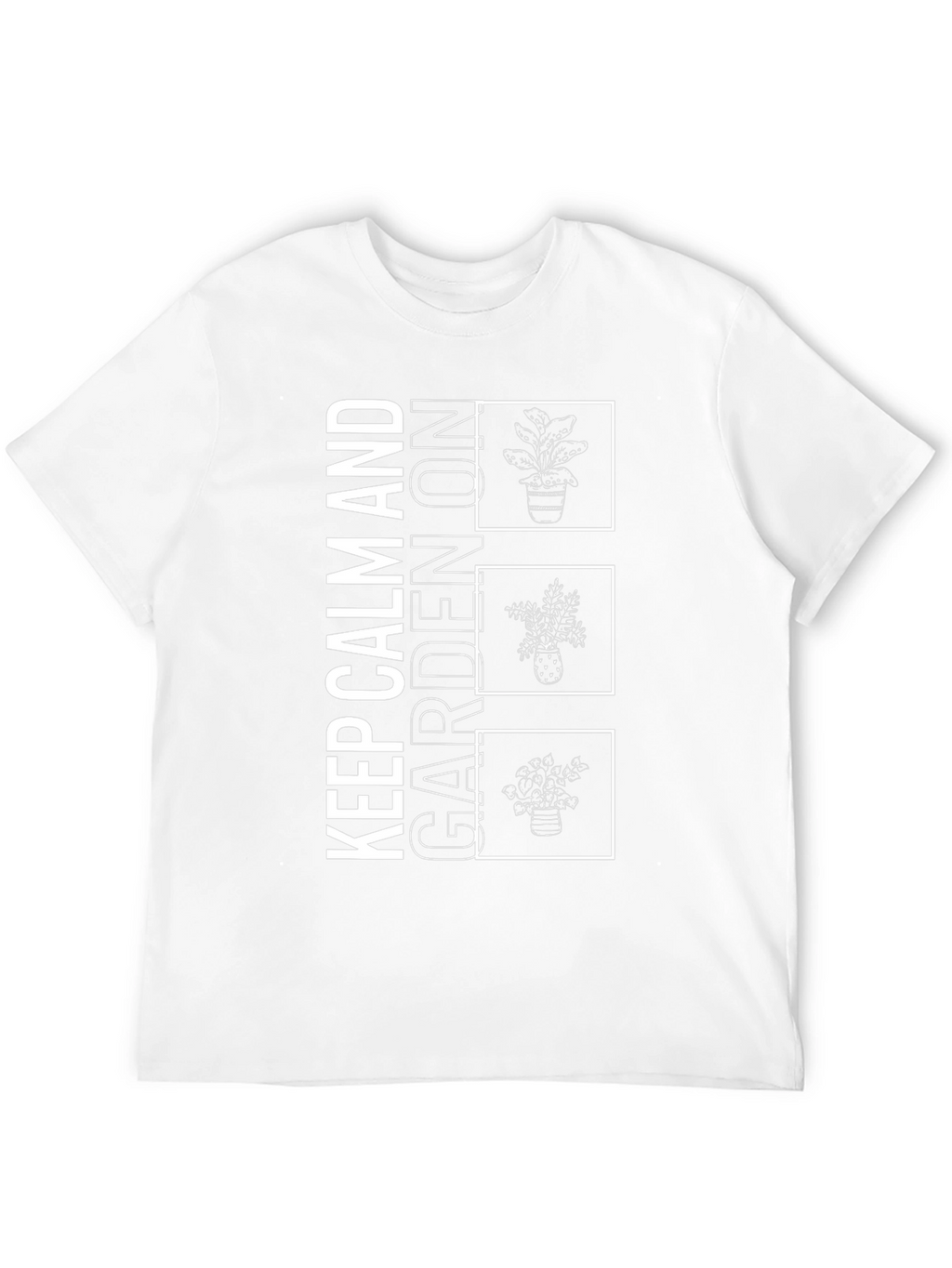 Keep Calm and Garden On Black Graphic Tee