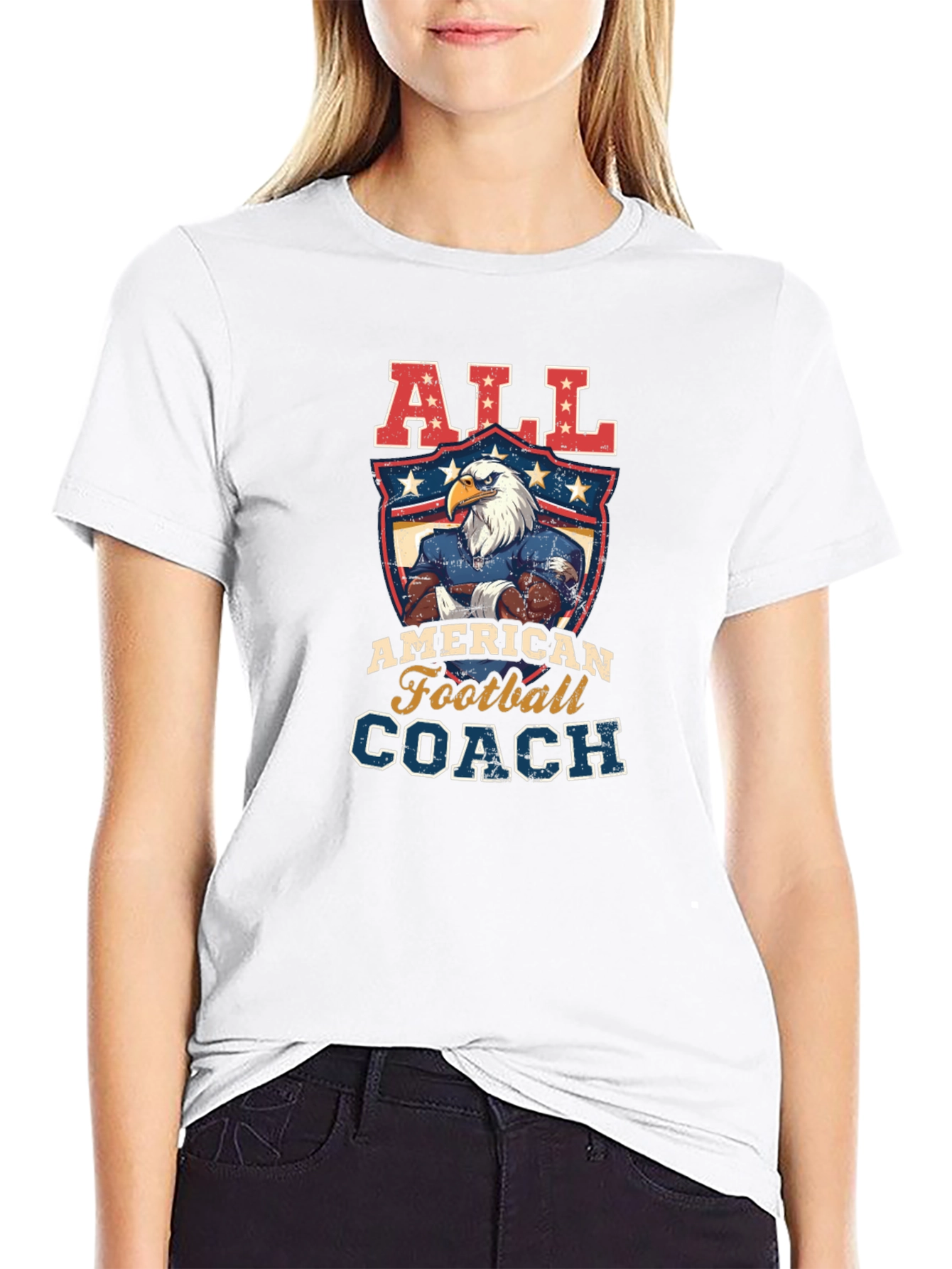 All American Football Coach Graphic T-Shirt