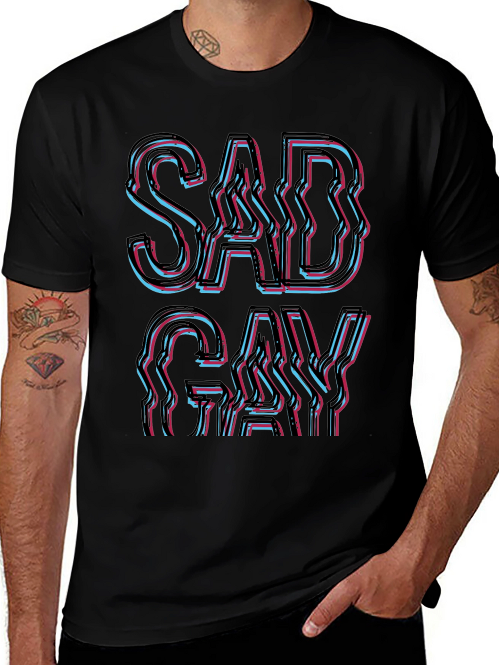 Sad Gay T-Shirt - Bold Graphic Tee