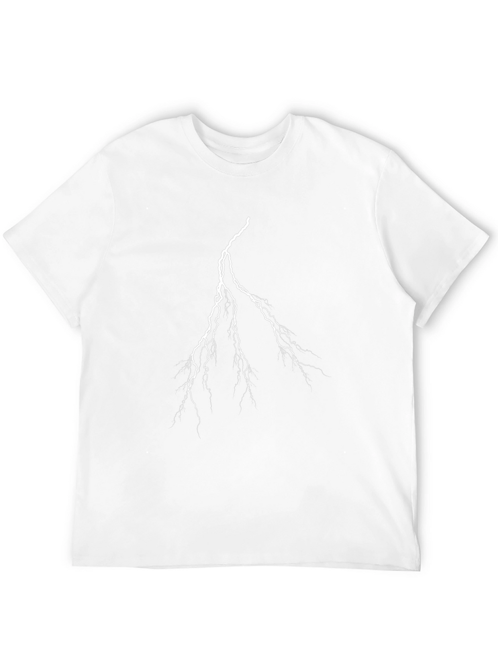 Lightning Bolt Graphic Tee - Black Cotton T-Shirt