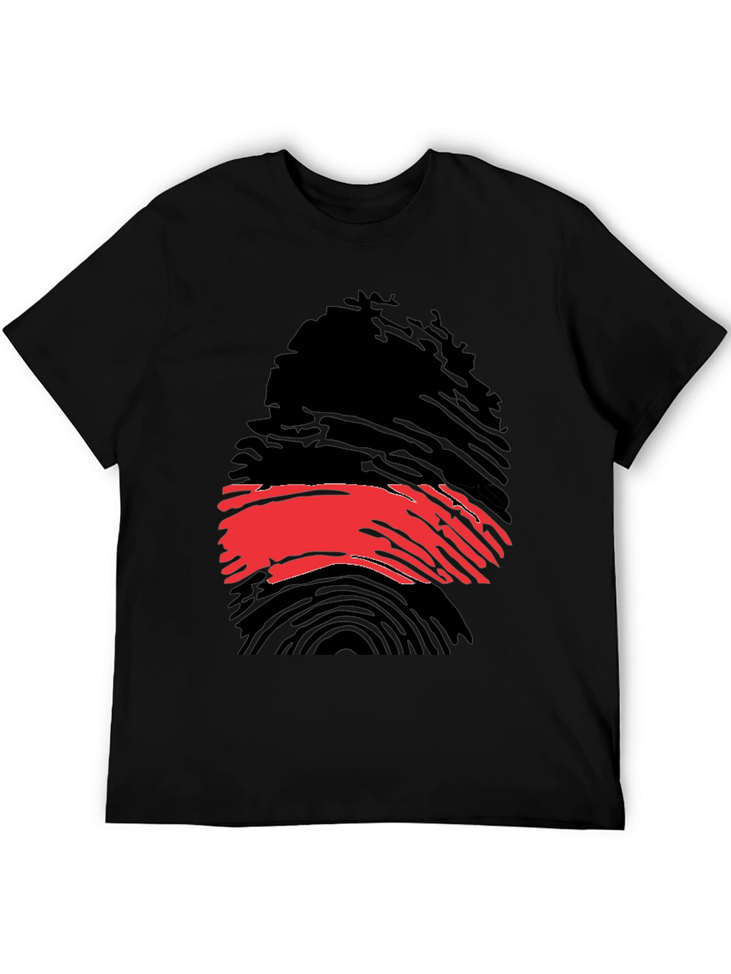 Fingerprint Flag Graphic Tee - Soft Cotton Blend