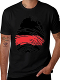 Fingerprint Flag Graphic Tee - Soft Cotton Blend