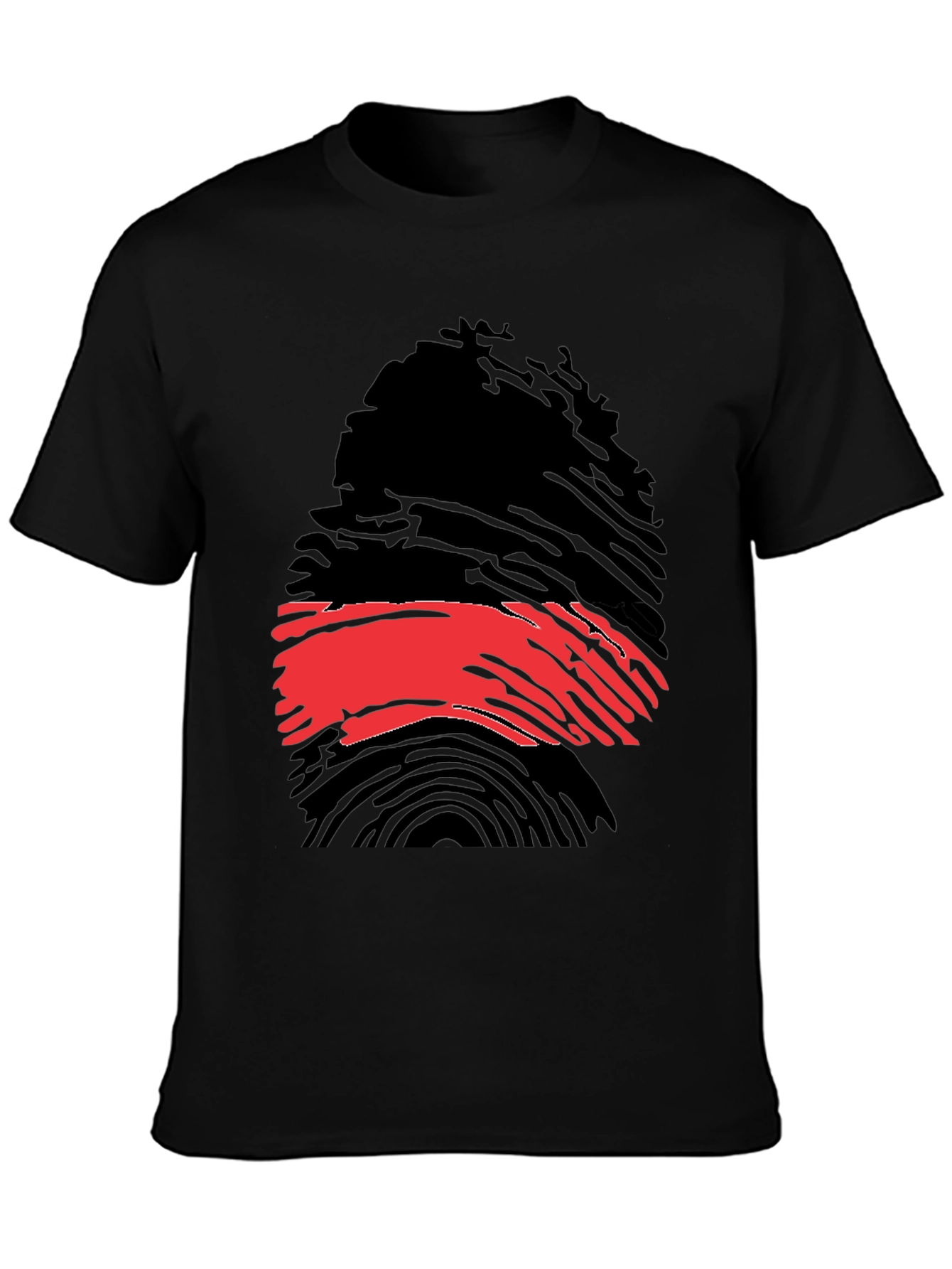 Fingerprint Flag Graphic Tee - Soft Cotton Blend