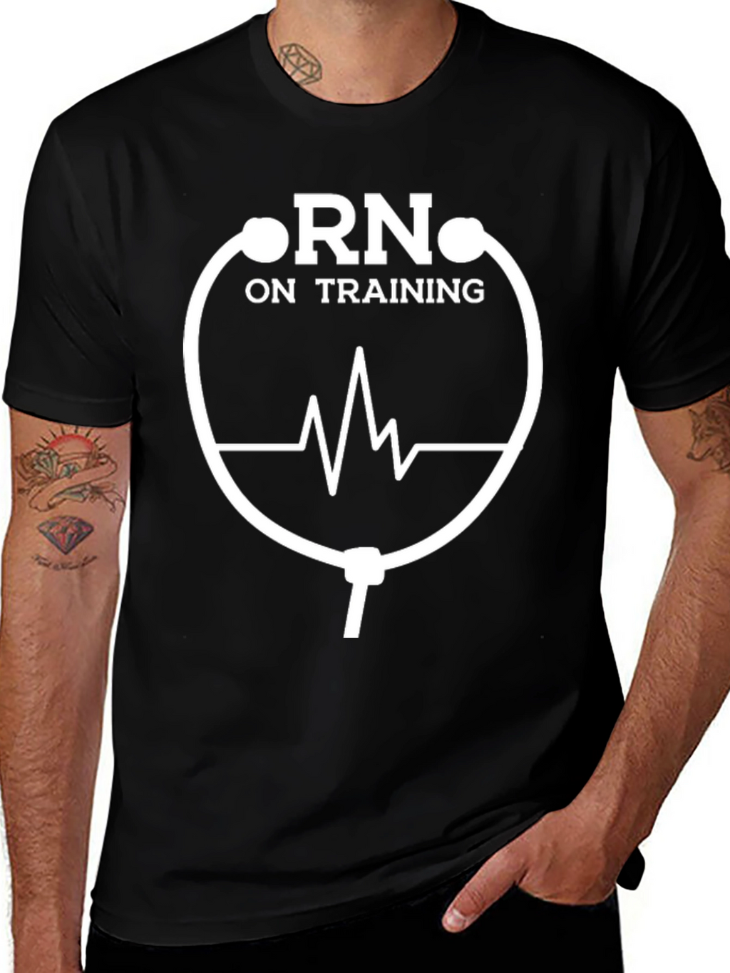 RN On Training Stethoscope Design Tee