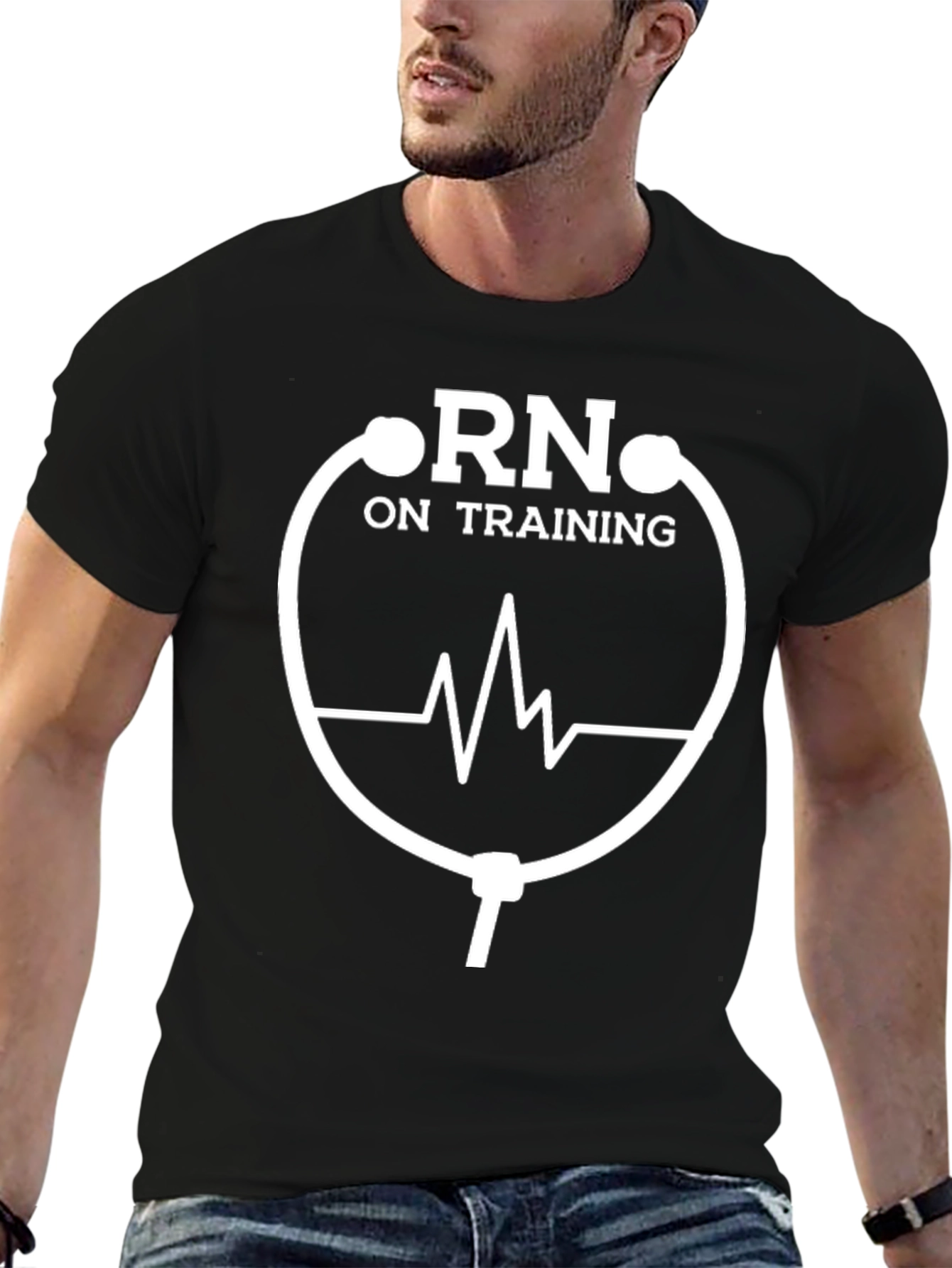 RN On Training Stethoscope Design Tee