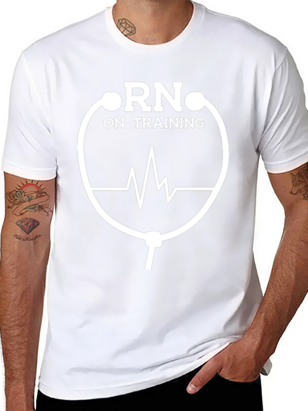 RN On Training Stethoscope Design Tee