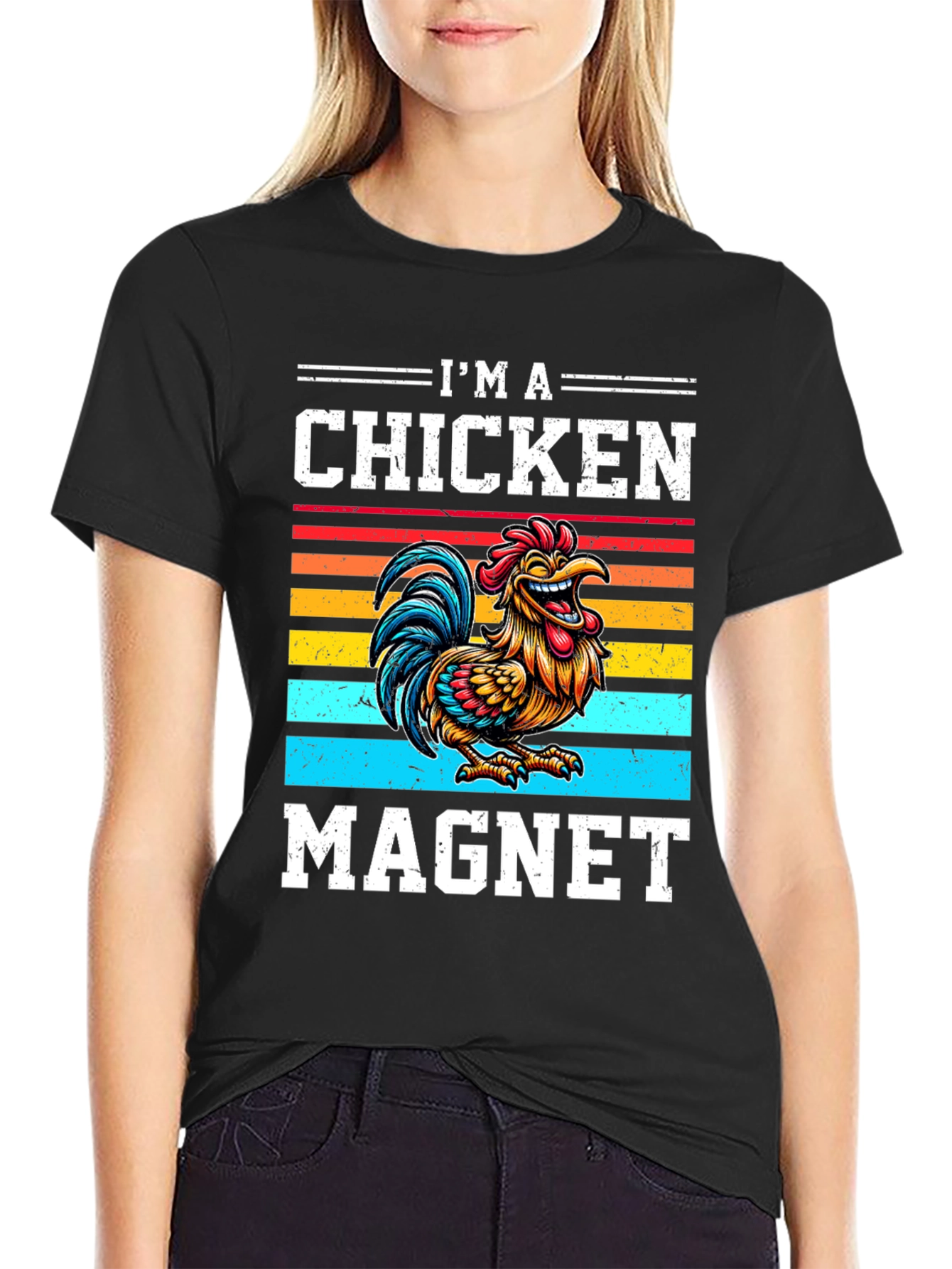 Im a Chicken Magnet Graphic T-Shirt