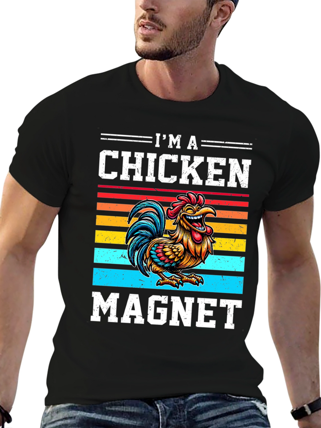 Im a Chicken Magnet Graphic T-Shirt