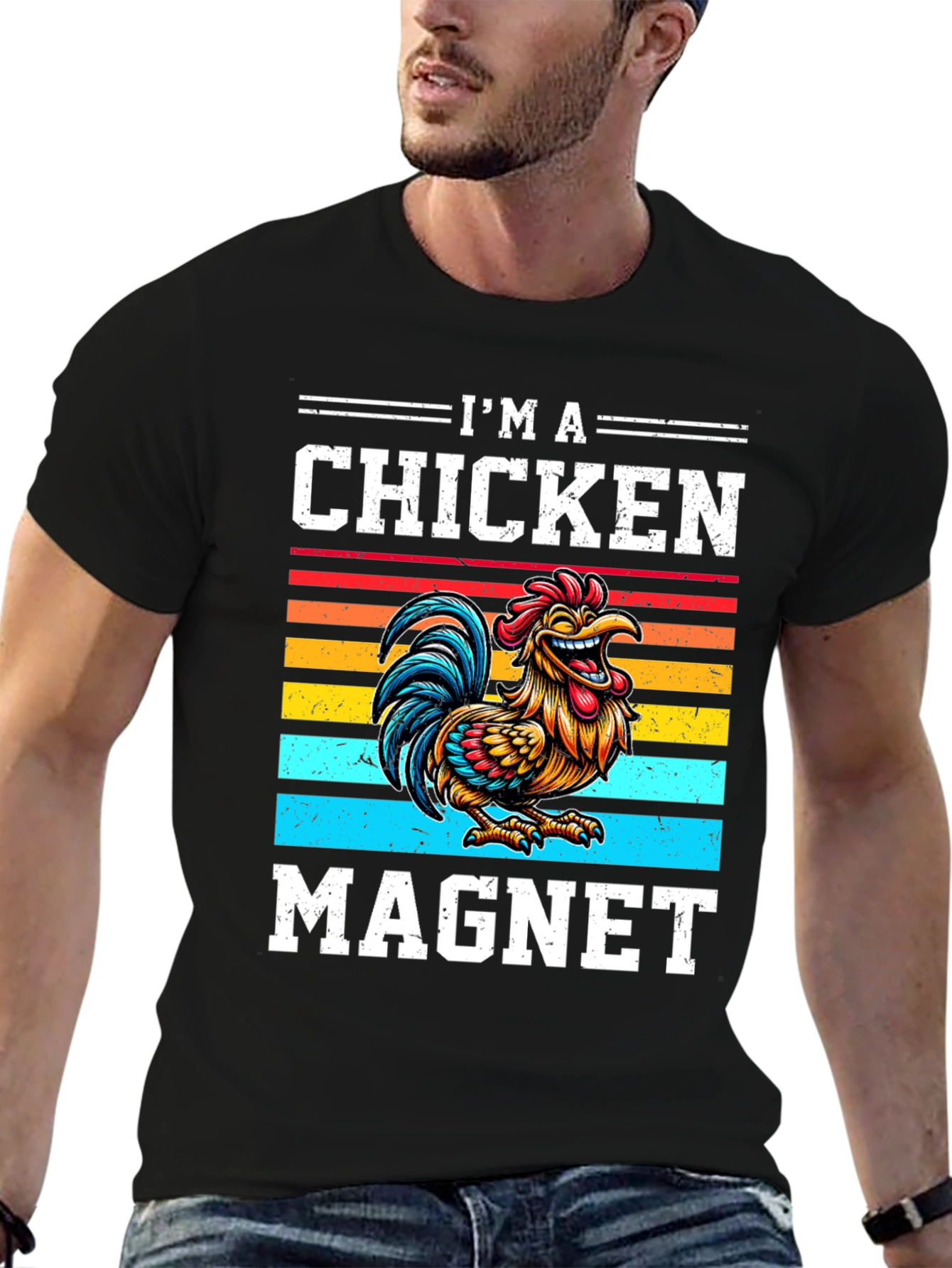 Im a Chicken Magnet Graphic T-Shirt