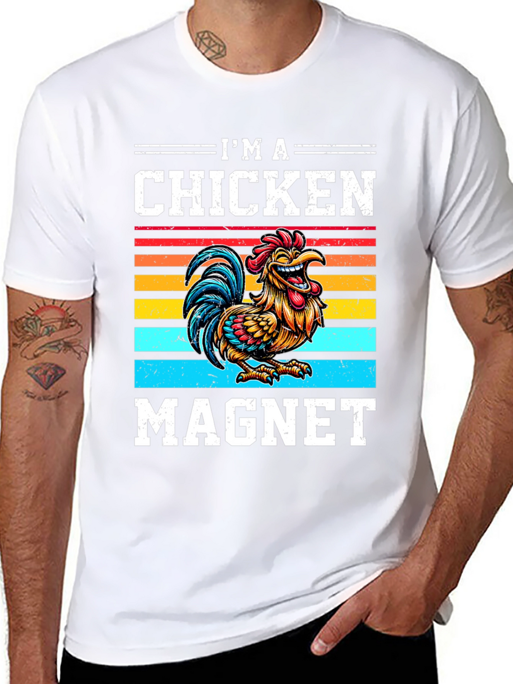 Im a Chicken Magnet Graphic T-Shirt