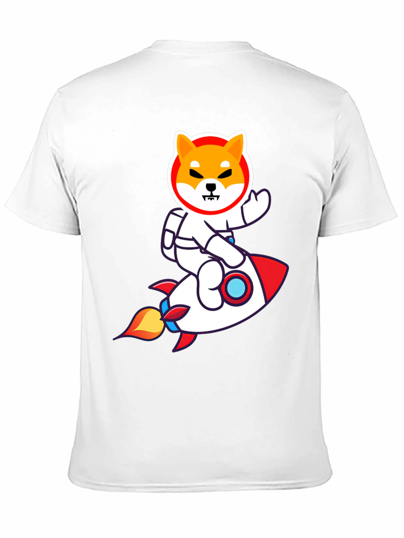Shiba Inu Astronaut Rocket T-Shirt - Black